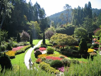 Le Sunken Garden des jardins Butchart, dans l’ancienne carrière.