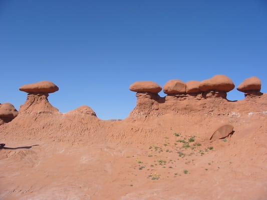 The red sandstone “goblins” of Goblin Valley.