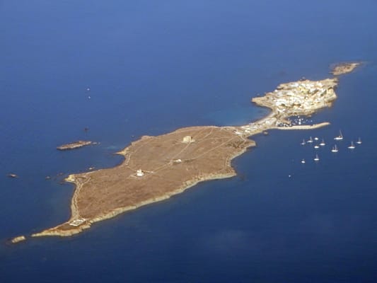 L’île de Tabarca vue du ciel.