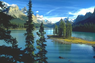 Spirit Island sur le lac Maligne.