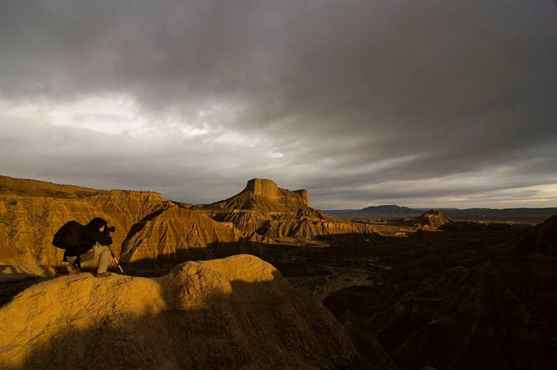 Castildetierra, the witness butte of the Bardena Blanca — erosion carried off all the rest.