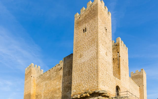 Sádaba castle, alone above the village.