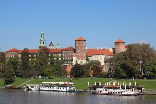 Le château du Wawel et la cathédrale, au-dessus de la Vistule.